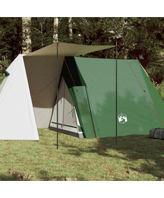 Cort de camping 3 persoane, verde, 465x220x170 cm, tafta 185t