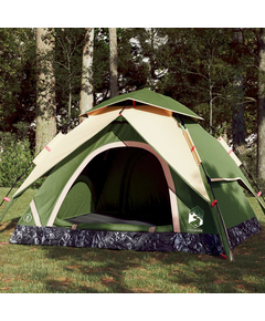 Cort de camping cupolă 3 persoane, setare rapidă, verde