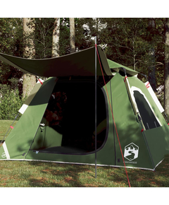 Cort de camping cupolă 4 persoane, setare rapidă, verde