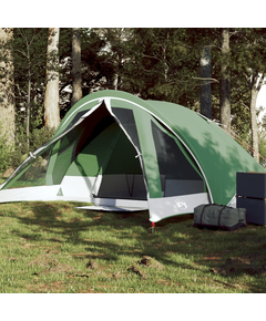 Cabină cort de camping, 4 persoane, verde, impermeabil