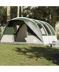 Cort de camping tunel pentru 5 persoane, verde, impermeabil