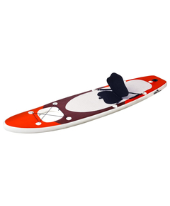 Set placă paddleboarding gonflabilă, roşu, 300x76x10 cm
