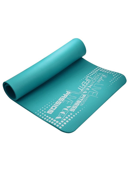 Covoras yoga Exclusive, DHS, 100x58x1cm, turcoaz, spuma cu memorie, suprafata anti-alunecare, rezistent la umezeala