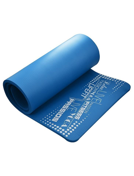 Covoras yoga Exclusive Plus, DHS, 180x60x1.5cm, albastru, spuma cu memorie, suprafata anti-alunecare, rezistent la umezeala