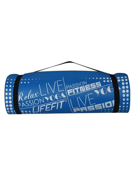 Covoras yoga Exclusive Plus, DHS, 180x60x1.5cm, albastru, spuma cu memorie, suprafata anti-alunecare, rezistent la umezeala, imaginea nr. 3