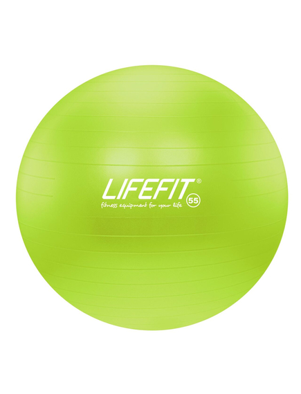 Minge gimnastica pentru exercitii fizice, diametru 55cm, culoare verde, din PVC rezistent, anti-alunecare, anti-spargere