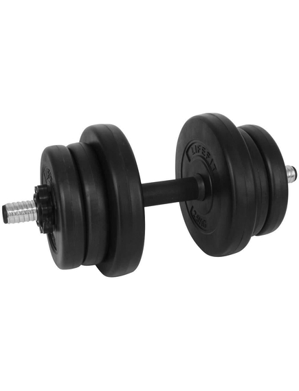 Set gantera Premium 10kg (4 discuri ciment 1,25kg, 2 discuri ciment 2,5kg, 2 sigurante, 1 bara scurta 45 cm)