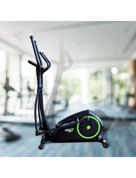 Bicicleta eliptica, DHS 3729, control digital, 8 trepte, cu Power Management System, sens dublu de pedalare,  negru/verde, imaginea nr. 5