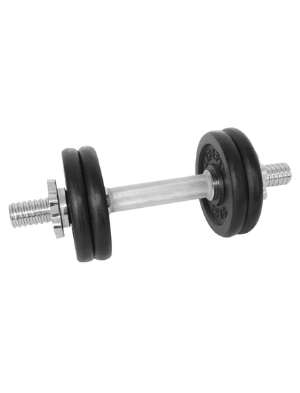 Gantera 8 kg, set 4 discuri, argintiu/negru, din otel, 35x14x14cm, imaginea nr. 2