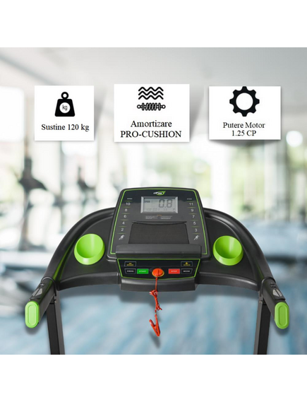 Banda de alergat 1.25 CP, banda alergare fitness cu 12 programe, DHS 1431/2020 PROShape, imaginea nr. 3