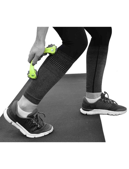 Dispozitiv masaj Twinroll U, culoare verde/gri, 6.5x6x16 cm, potrivit pentru relaxare și masaj corporal complet, imaginea nr. 4