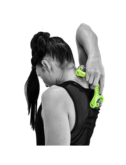 Dispozitiv masaj Twinroll U, culoare verde/gri, 6.5x6x16 cm, potrivit pentru relaxare și masaj corporal complet, imaginea nr. 3