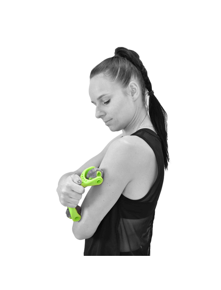 Dispozitiv masaj Twinroll U, culoare verde/gri, 6.5x6x16 cm, potrivit pentru relaxare și masaj corporal complet, imaginea nr. 2