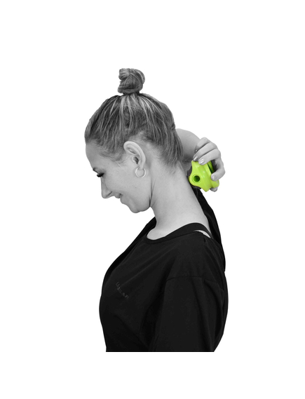 Rola masaj, Orbroll, culoare verde, 6.5x7cm, maner cu forma ergonomica, amelioreaza tensiunea musculara, imbunatateste circulatia sangelui, reduce stresul, imaginea nr. 2