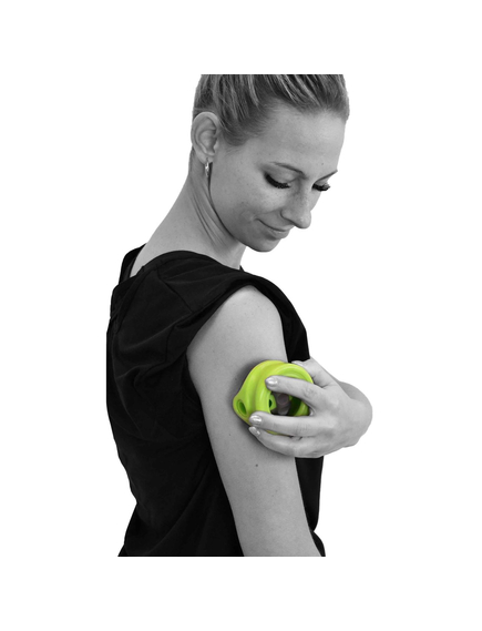 Rola masaj, Orbroll, culoare verde, 6.5x7cm, maner cu forma ergonomica, amelioreaza tensiunea musculara, imbunatateste circulatia sangelui, reduce stresul, imaginea nr. 4