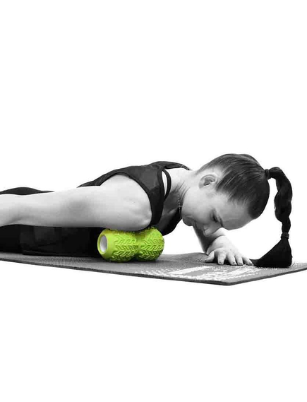 Rola masaj, diametru 10cm Twinsoft, culoare verde, pentru masaj muscular, stimulare, relaxare, regenerare, convalescenta, imaginea nr. 4