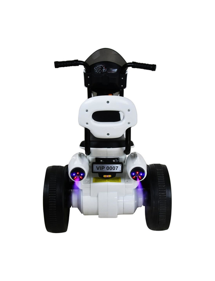 Tricicleta electrica pentru copii, DHS, alb, +3 ani,  greutate maxima 25 Kg, putere motor 25 W, autonomie 1.5 h, capacitate baterie 4.5 Ah, imaginea nr. 6
