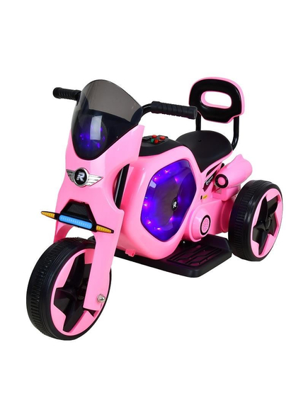 Tricicleta electrica pentru copii, DHS, roz, +3 ani, greutate maxima 25 kg, putere motor 25 W, autonomie 1.5 h, capacitate baterie 4.5 h