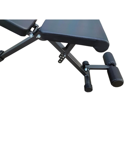 Banca exercitii, 8 trepte de ajustare, otel, pliabila, 145x35x123cm, DHS 1016, negru/rosu, imaginea nr. 2