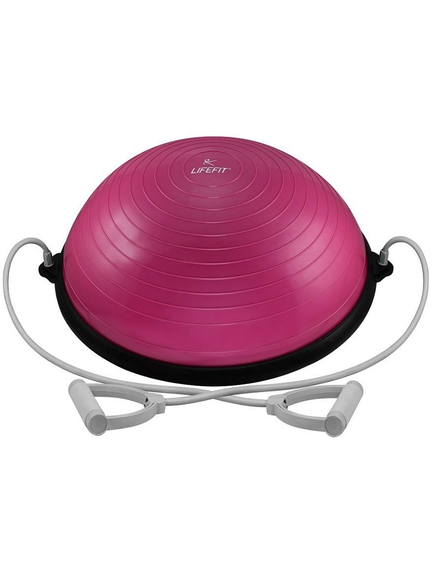 Minge echilibru, Bosu Ball, diametru 58cm, bordo, pentru aerobic, gimnastica, fitness