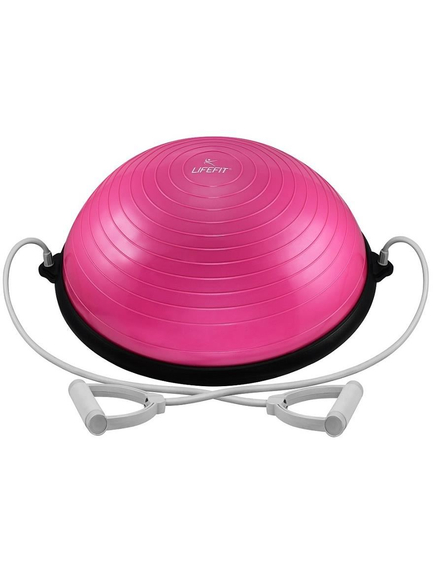Minge echilibru, Bosu Ball, diametru 58cm, roz, pentru aerobic, gimnastica