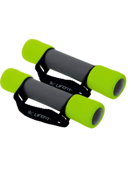 Set gantere 2x0.5 kg, din spuma, cu sistem de fixare Velcro