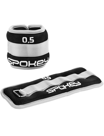 Greutati maini/picioare, 2x0.5kg, material textil, fixare velcro, albastru/negru, imaginea nr. 2