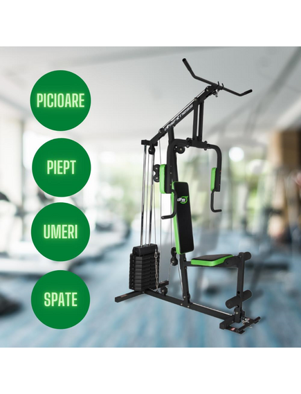 Aparat multifunctional 1 Post, greutati de 50 kg incluse, aparat fitness DHS 1001-3G, imaginea nr. 5
