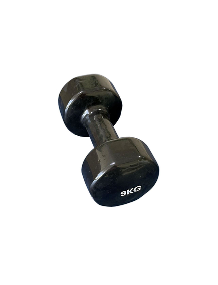 Gantera vinyl aerobic 9kg, negru