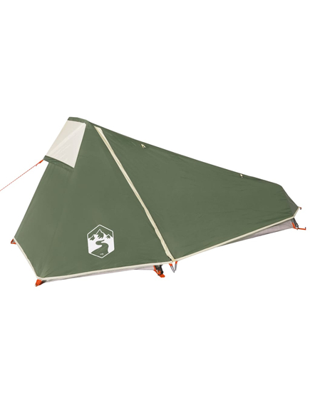 Cort de camping tunel pentru 1 persoană, verde, impermeabil, imaginea nr. 5