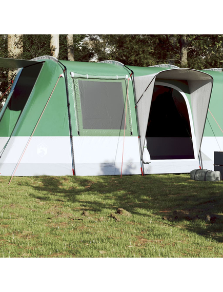 Cort de camping tunel pentru 4 persoane, verde, impermeabil