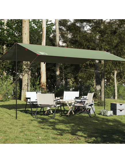 Prelată de camping, verde, 500x294 cm, impermeabilă