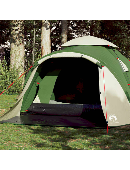 Cort de camping cupolă 3 persoane, setare rapidă, verde