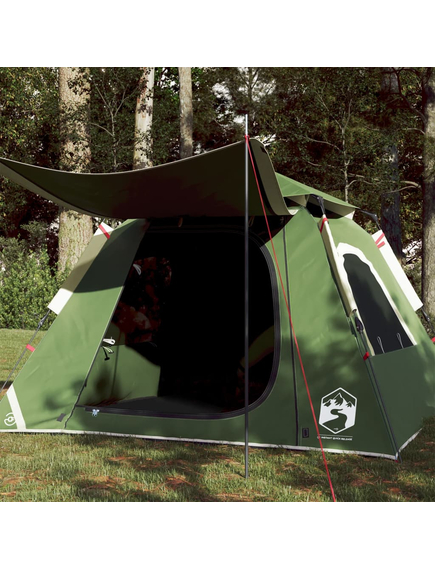 Cort de camping cupolă 4 persoane, setare rapidă, verde