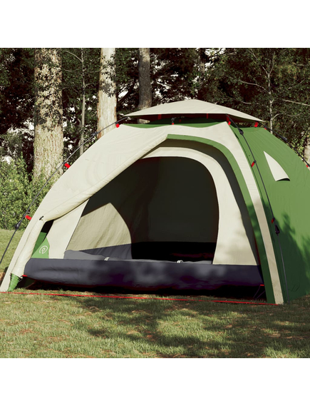 Cort de camping cupolă 4 persoane, setare rapidă, verde