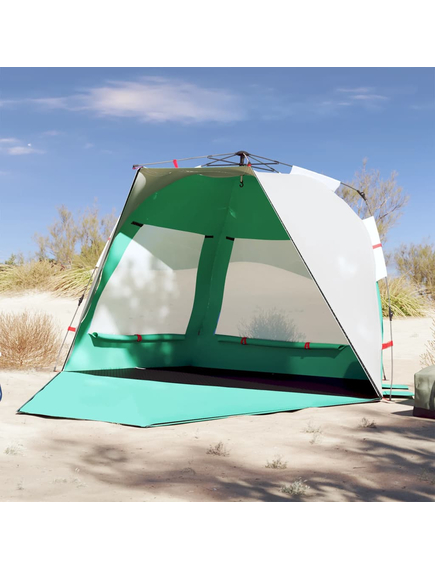 Cort camping 3 persoane verde marin impermeabil setare rapidă