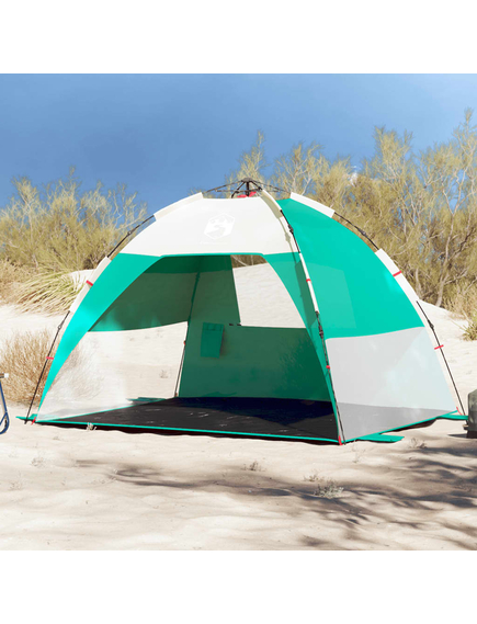 Cort camping 4 persoane verde marin impermeabil setare rapidă