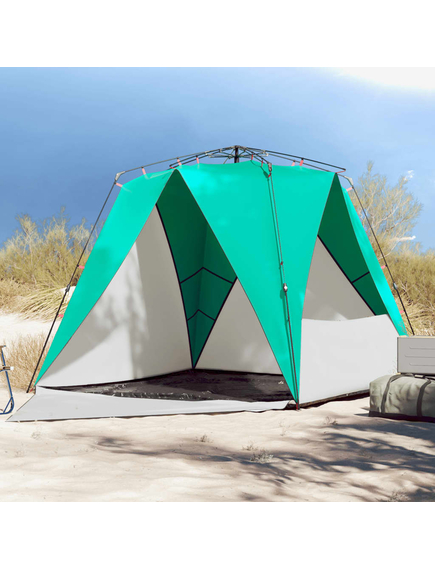 Cort camping 4 persoane verde marin impermeabil setare rapidă