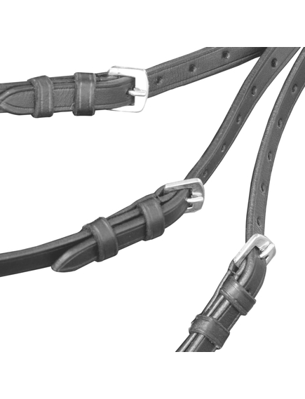 Căpăstru din piele pentru ponei cu dârlog și zăbală, negru, imaginea nr. 3