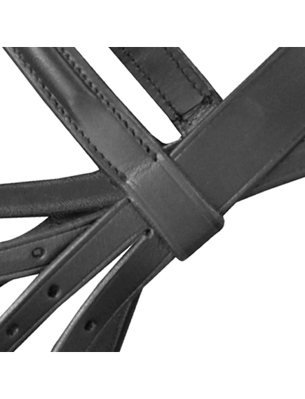 Căpăstru din piele pentru ponei cu dârlog și zăbală, negru, imaginea nr. 4