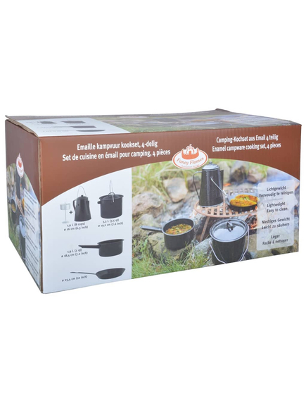 Esschert design set de gătit pentru exterior, 4 piese, negru, ff215, imaginea nr. 7