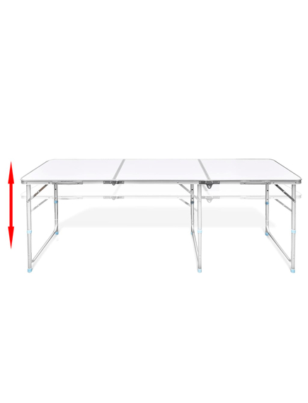 Masă camping din aluminiu reglabilă 180 x 60 cm, imaginea nr. 6