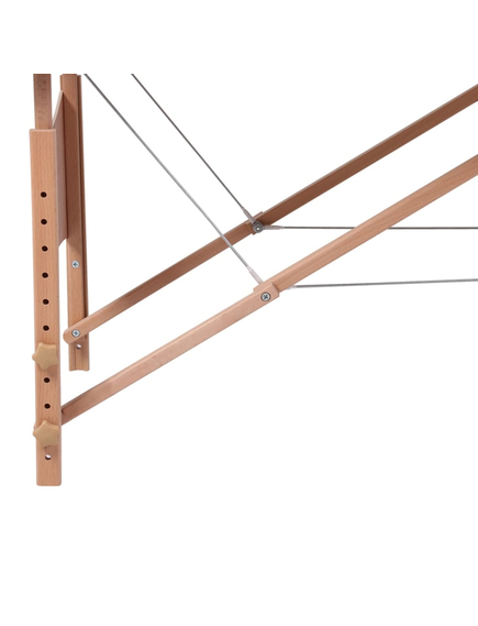 Masă de masaj pliabilă, 3 zone, negru, cadru din lemn, imaginea nr. 4