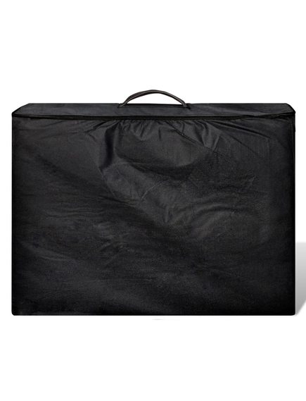 Masă de masaj pliabilă, 3 zone, negru, cadru din lemn, imaginea nr. 2