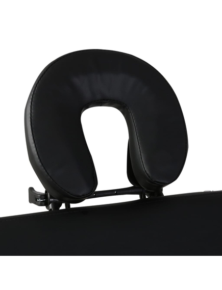 Masă de masaj pliabilă, 3 zone, negru, cadru din lemn, imaginea nr. 3