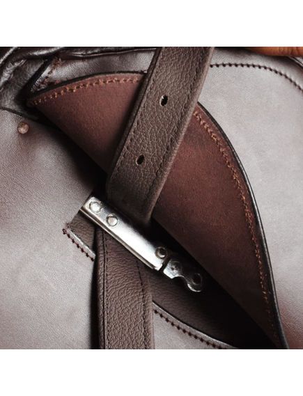 Set echitație cu șa 40,6 cm din piele naturală maro, imaginea nr. 9