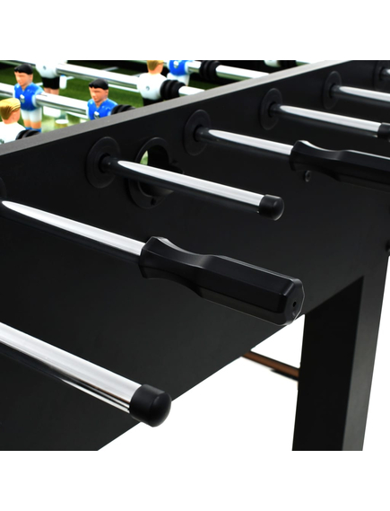 Masă de fotbal, negru, 140 x 74,5 x 87,5 cm, oțel, 60 kg, imaginea nr. 8