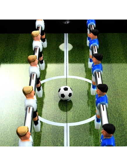Masă de fotbal, negru, 140 x 74,5 x 87,5 cm, oțel, 60 kg, imaginea nr. 5