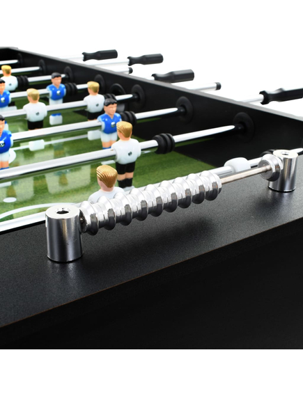 Masă de fotbal, negru, 140 x 74,5 x 87,5 cm, oțel, 60 kg, imaginea nr. 7