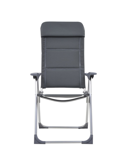 Scaun de camping, 2 buc, gri, 58 x 69 x 111 cm, aluminiu, imaginea nr. 3
